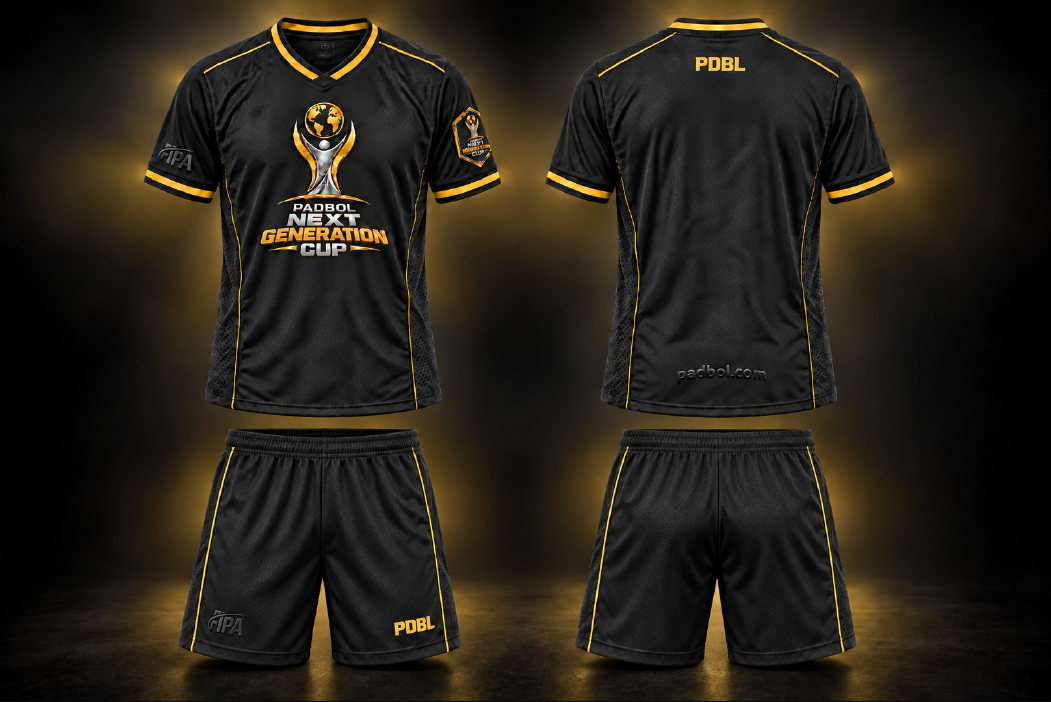 Conjunto oficial Next Generation visto de frente y espalda