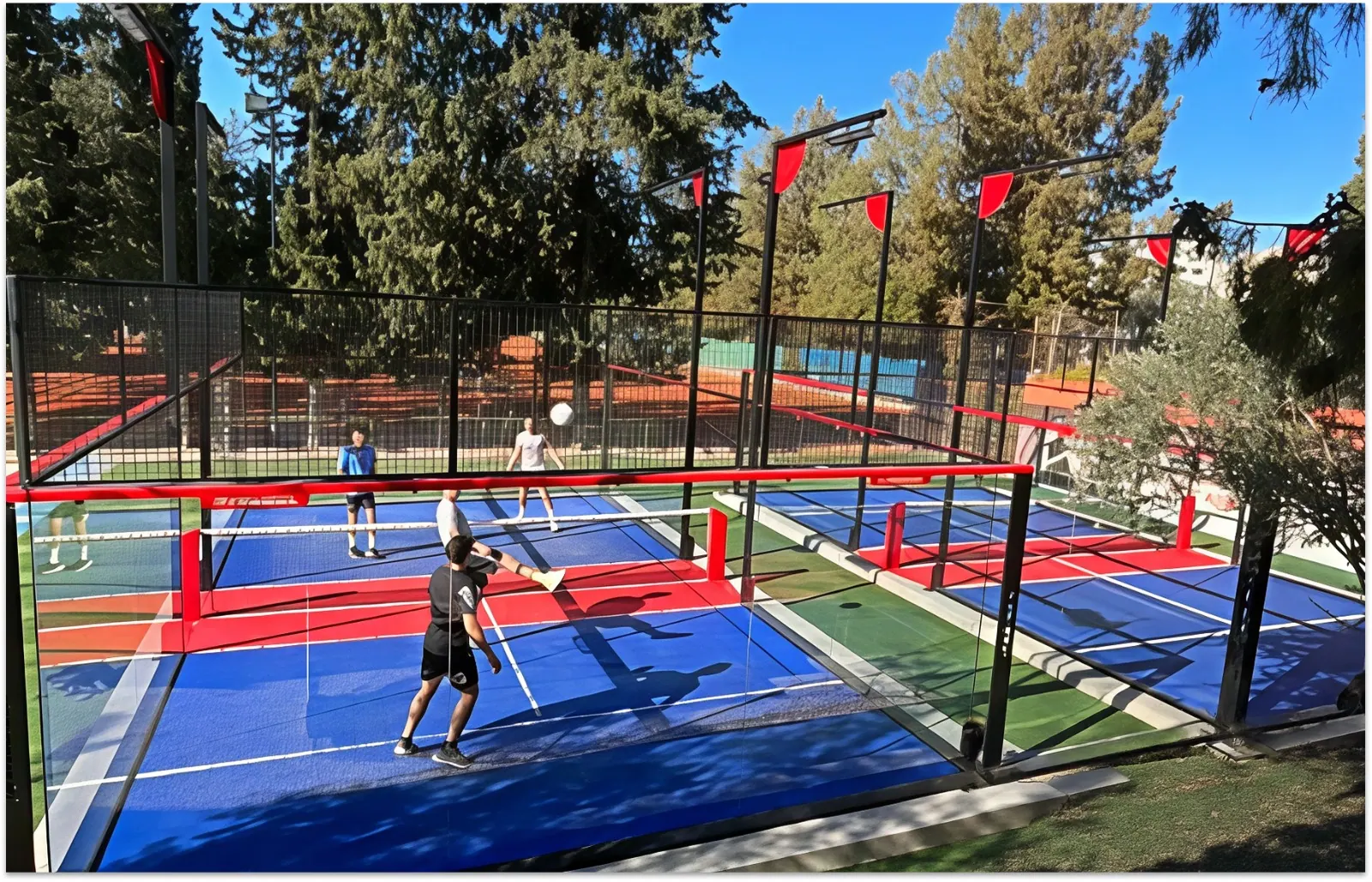 Cancha Padbol exterior en juego