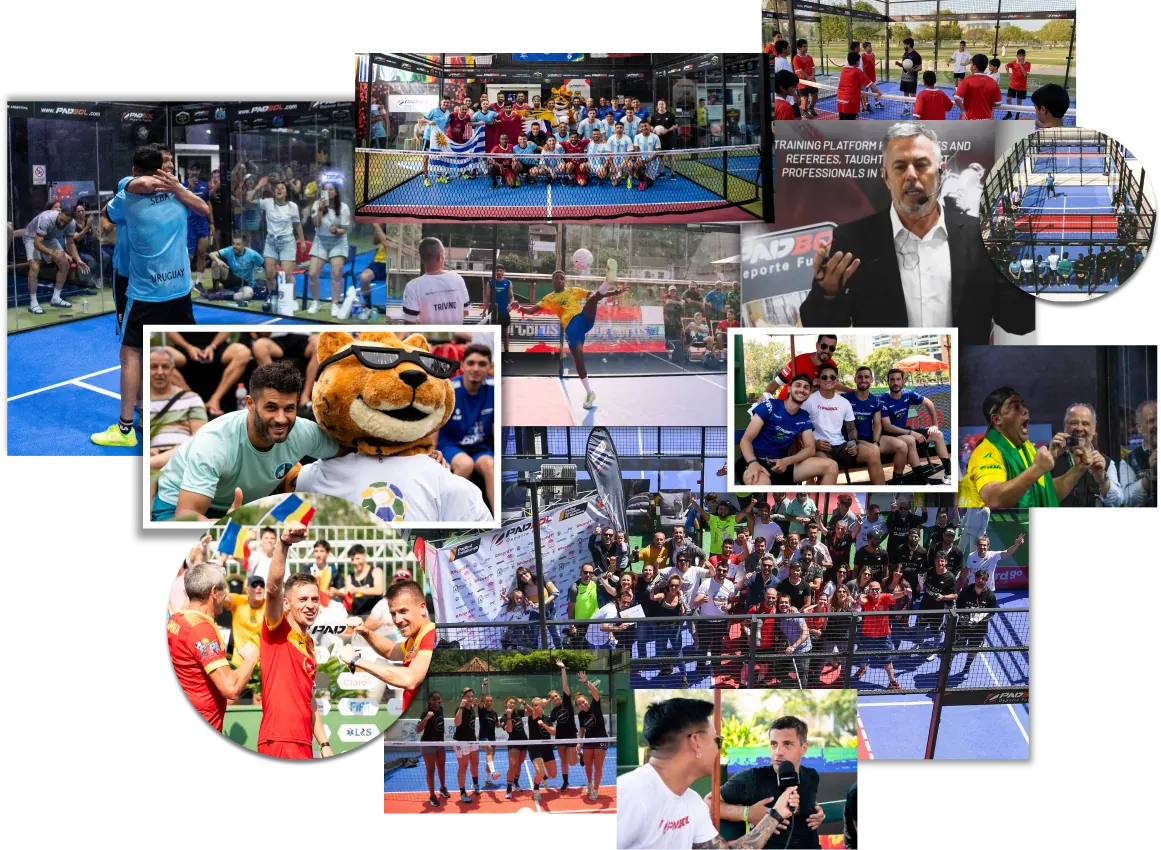 Momentos de juego, torneos, formación y comunidad Padbol alrededor del mundo